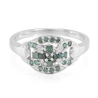 Bague en argent et Diamant fantaisie