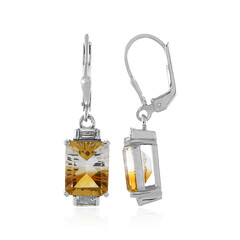 Boucles d'oreilles en argent et Citrine multicolore