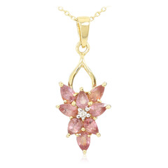 Collier en or et Saphir Padparadscha non chauffé (AMAYANI)