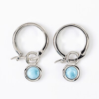 Boucles d'oreilles en argent et Larimar