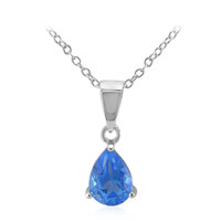 Collier en argent et Topaze Bleue Indigo