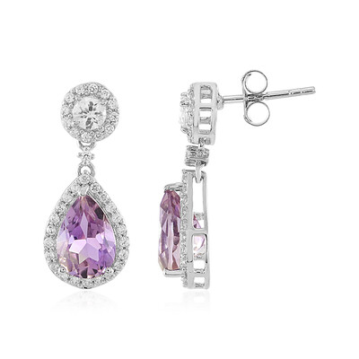 Boucles d'oreilles en argent et Amétrine d'Anahi