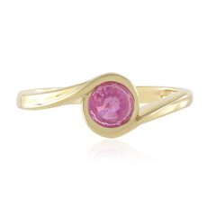 Bague en argent et Saphir rose de Madagascar