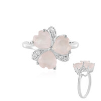 Bague en argent et Quartz rose