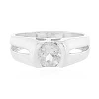 Bague pour homme en argent et Quartz blanc