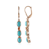 Boucles d'oreilles en argent et Turquoise Sleeping Beauty (KM by Juwelo)