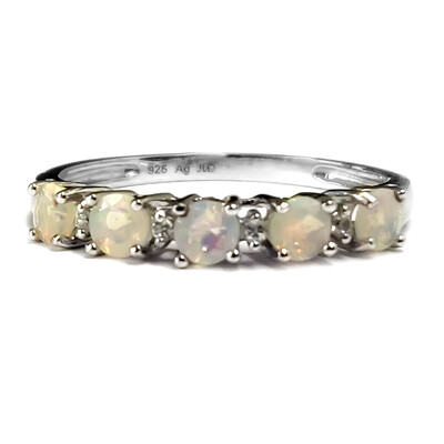Bague en argent et Opale Welo