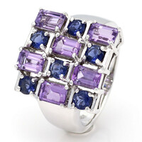 Bague en argent et Améthyste