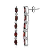 Boucles d'oreilles en argent et Grenat du Mozambique