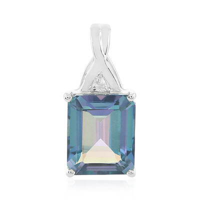 Pendentif en argent et Quartz océan