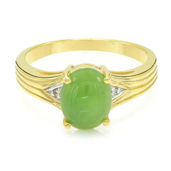 Bague en argent et Chrysoprase impériale