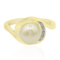 Bague en or et Perle dorée des mers du sud (TPC)