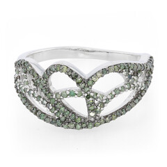 Bague en argent et Diamant fantaisie