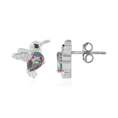 Boucles d'oreilles en argent et Quartz mystique