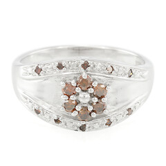 Bague en argent et Diamant fantaisie
