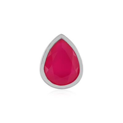 Pendentif en argent et Calcedoine framboise (MONOSONO COLLECTION)