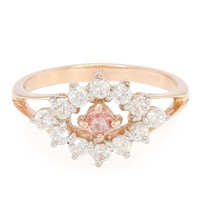 Bague en argent et Saphir Padparadscha