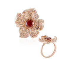 Bague en argent et Zircon rose (SAELOCANA)