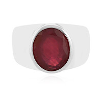 Bague pour homme en argent et Rubis de Madagascar