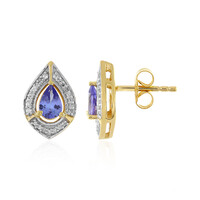 Boucles d'oreilles en argent et Tanzanite