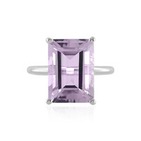 Bague en argent et Améthyste Rose de France