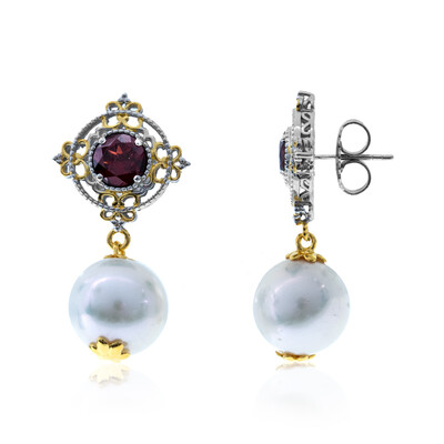Boucles d'oreilles en argent et Perle de culture d'eau douce (Dallas Prince Designs)