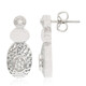 Boucles d'oreilles en argent et Topaze blanche (MONOSONO COLLECTION)