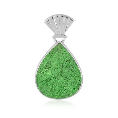 Pendentif en argent et Uvarovite (Bali Barong)