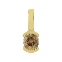 Pendentif en or et Diamant champagne I4