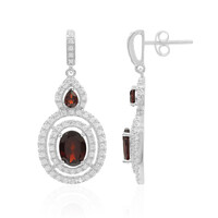 Boucles d'oreilles en argent et Grenat