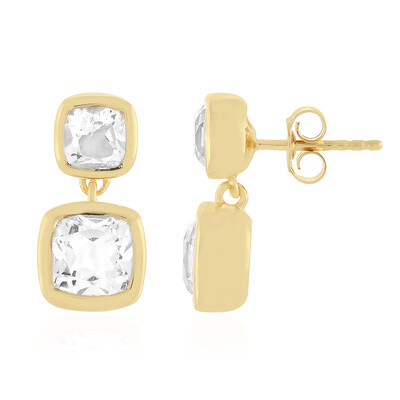 Boucles d'oreilles en argent et Quartz blanc