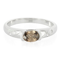 Bague en argent et Zircon cannelle