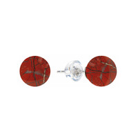 Boucles d'oreilles en argent et Jaspe sanguin
