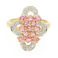 Bague en or et Saphir Padparadscha non chauffé (AMAYANI)