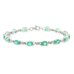 Bracelet en argent et Emeraude de Zambie