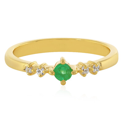 Bague en argent et Emeraude de Colombie
