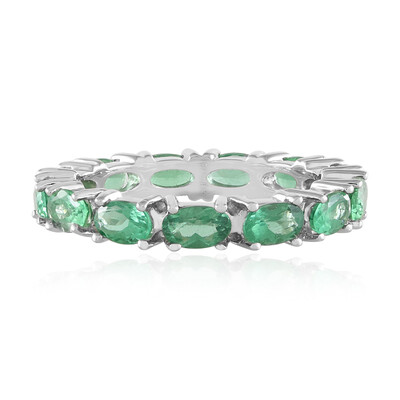 Bague en argent et Apatite verte