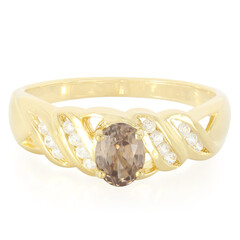 Bague en argent et Zircon cannelle