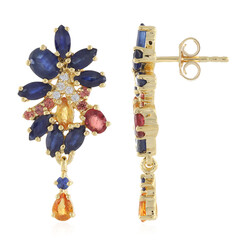 Boucles d'oreilles en argent et Saphir bleu