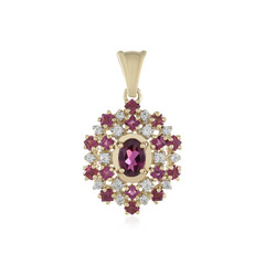 Pendentif en or et Grenat Rhodolite