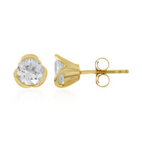 Boucles d'oreilles en argent et Topaze blanche