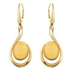 Boucles d'oreilles en argent et Ambre laiteux de la Baltique