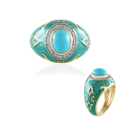 Bague en argent et Turquoise Sleeping Beauty (Adela Silber)