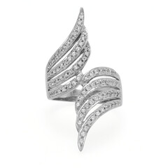 Bague en argent et Saphir blanc