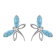 Boucles d'oreilles en argent et Turquoise