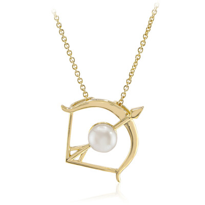 Collier en argent et Perle blanche de culture d'eau douce