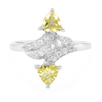 Bague en argent et Béryl jaune
