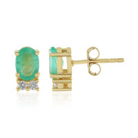 Boucles d'oreilles en argent et Emeraude de Russie