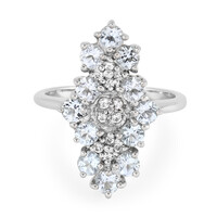 Bague en argent et Aigue-marine