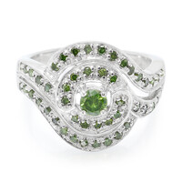 Bague en argent et Diamant fantaisie